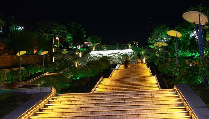 公園園林景觀(guān)照明設計步道照明設計效果圖