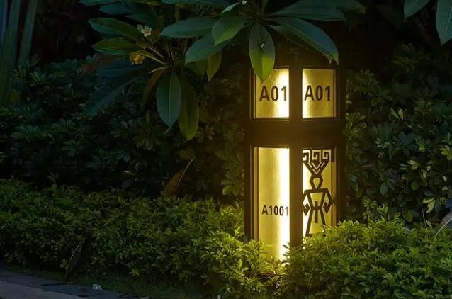 園林景觀(guān)草坪燈夜間照明效果